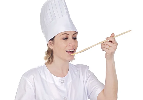 Mujer atractiva cocinera — Foto de Stock