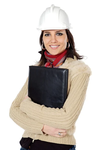 Attractive young person architect — Stock Photo, Image