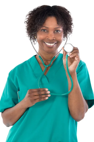 Afrikalı Amerikalı kadın doktor. — Stok fotoğraf