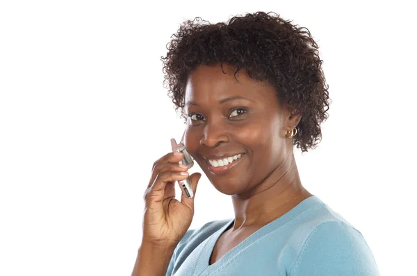 Woman talking on the telephone — Stock Photo, Image