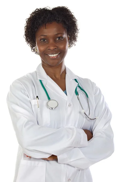 Afrikaanse amerikaanse vrouw dokter — Stockfoto
