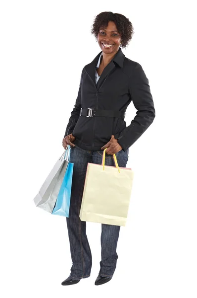 Attractive shopping girl — Stock Photo, Image