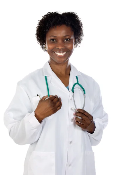Vacker afrikansk kvinna läkare — Stockfoto