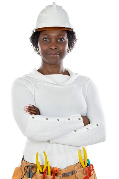 Africká americká žena pracovník — Stock fotografie