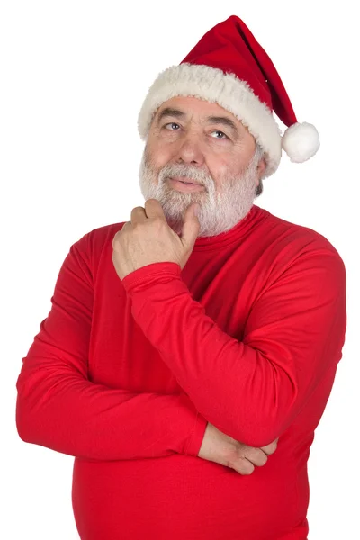 Nachdenklicher Weihnachtsmann — Stockfoto