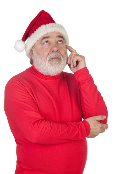 Thoughful Santa Claus — Stock Photo, Image
