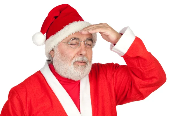 Stressed Santa Claus — Stock Photo, Image