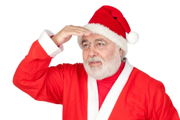 Papai Noel olhando — Fotografia de Stock