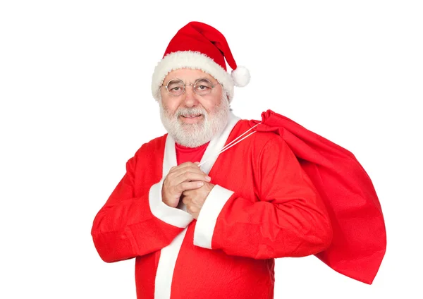 Weihnachtsmann mit vollem Sack — Stockfoto