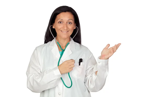 Doktor bir tıbbi muayene yapma — Stok fotoğraf
