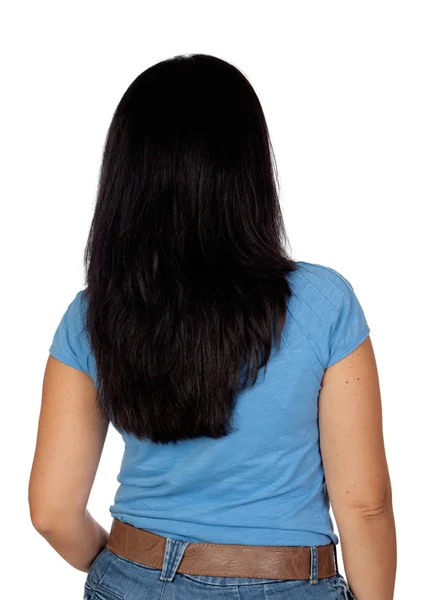 Mulher com cabelo preto — Fotografia de Stock
