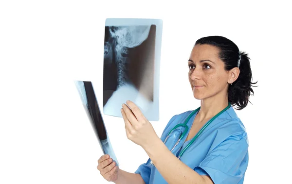 Médico mulher com radiografia — Fotografia de Stock