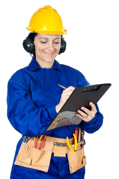 Lady construction worker — Stock Photo, Image