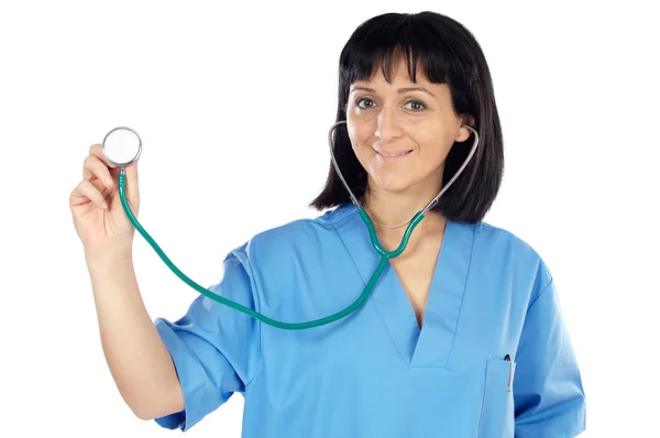 여자 의사 오순절 블루 전체 — 스톡 사진