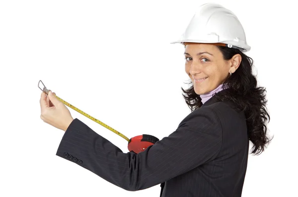 Attractive lady engineer — Stock Photo, Image