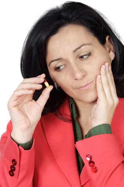 Kobieta z bólem zęba — Zdjęcie stockowe