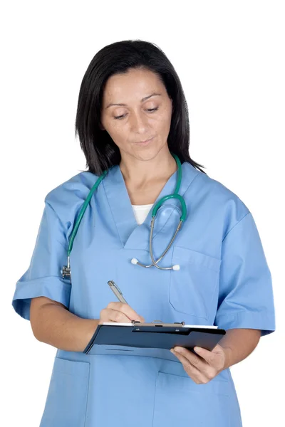 魅力的な医師の女性の署名 ロイヤリティフリーのストック画像