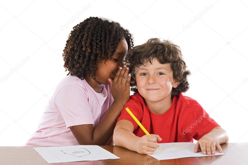 Kids studing together