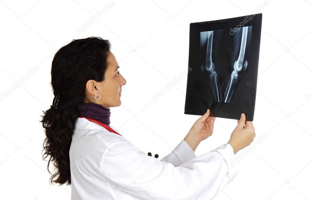 Woman doctor whit radiography