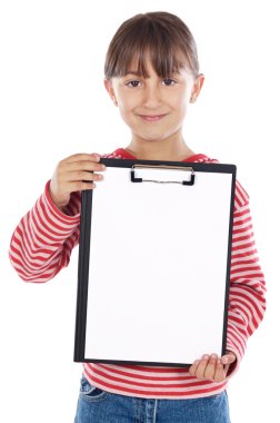 Student with notepad clipart