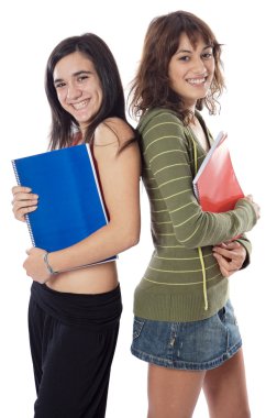 Two attractive students clipart