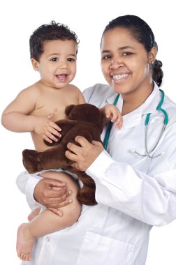 Nurse holding baby clipart