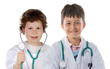 Couple of future doctors clipart