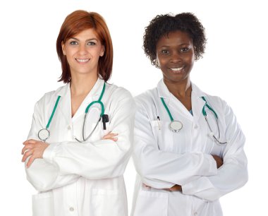 Women's team of doctors clipart