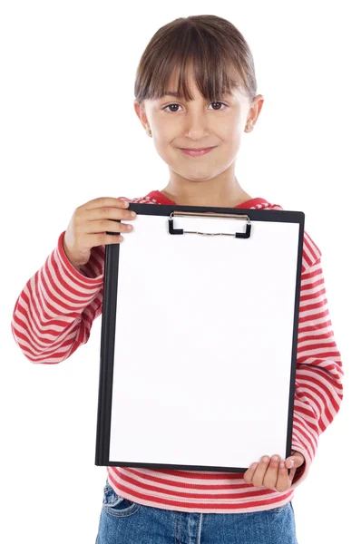 Student with notepad — Stock Photo, Image