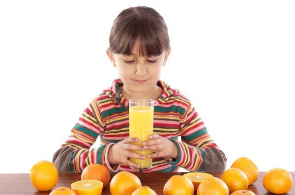 Dziewczyna z pomarańczami — Zdjęcie stockowe