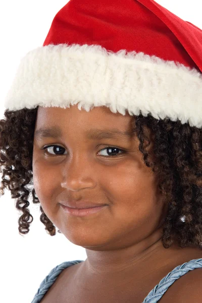 Piękna dziewczyna z kapelusz Świętego Mikołaja — Zdjęcie stockowe