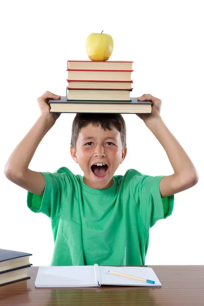 Liebenswerter Studentenjunge — Stockfoto