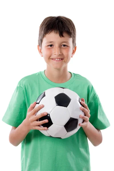 Entzückender Junge mit Ball — Stockfoto