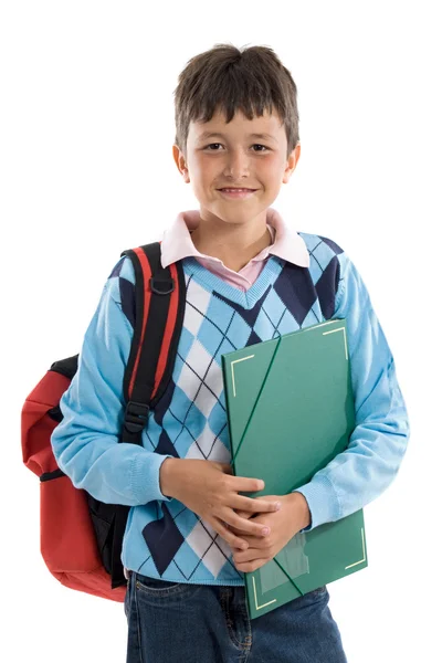 De vuelta a la escuela. Hermoso estudiante chico — Foto de Stock