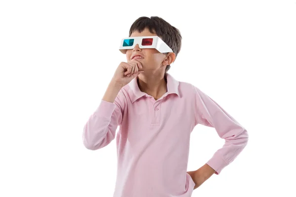 Dziecko odrobina okulary 3d — Zdjęcie stockowe