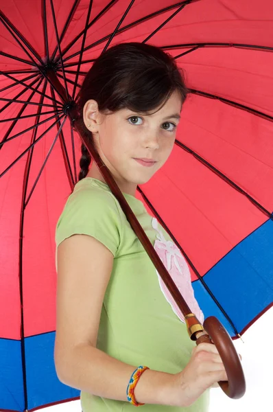 Payung gadis whit — Stok Foto