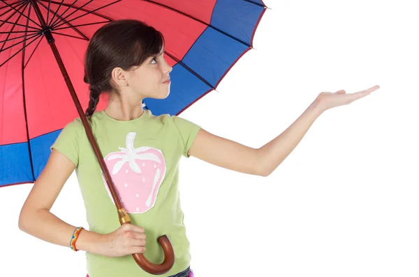 Нітрохи парасольку дівчина — стокове фото