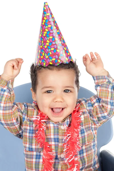 Schattige baby vieren de verjaardag — Stockfoto