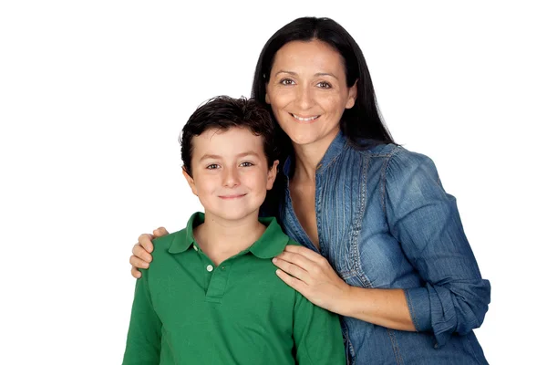 Rozkošný matka a její krásný syn — Stock fotografie