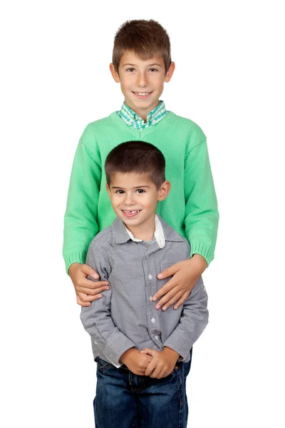 Dois irmãos engraçados — Fotografia de Stock