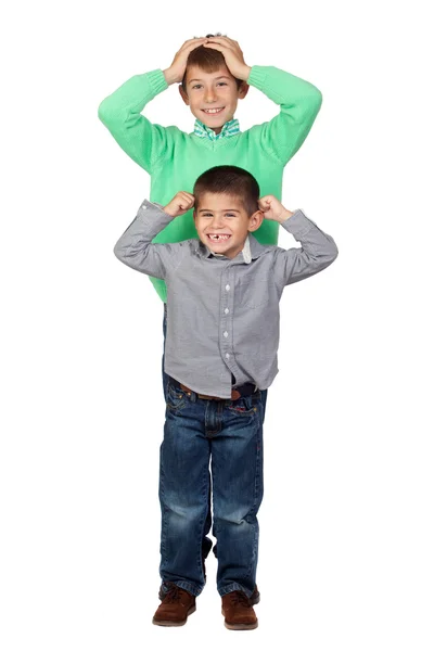 Surprised brothers — Stock Photo, Image