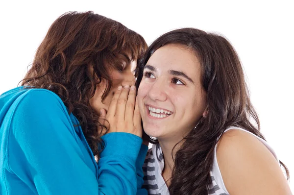 Adolescentes chuchotant un secret — Photo