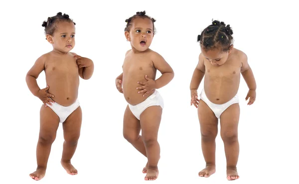 Krásná afroamerické trojčata — Stock fotografie