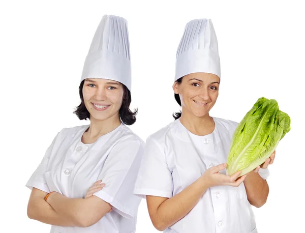 Coppia di cuoca donna — Foto Stock