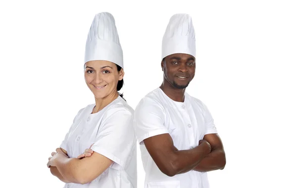 행복 한 요리사 팀 — 스톡 사진