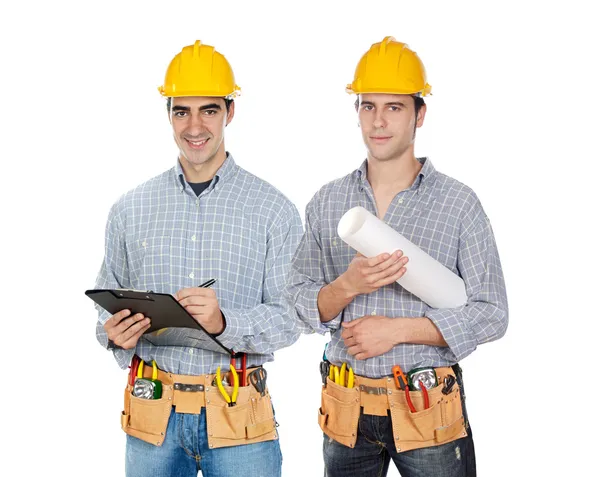 Két építőmunkások — Stock Fotó