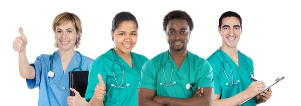 Medical team of four doctors — Stock Photo, Image