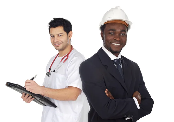 Dos trabajadores felices — Foto de Stock