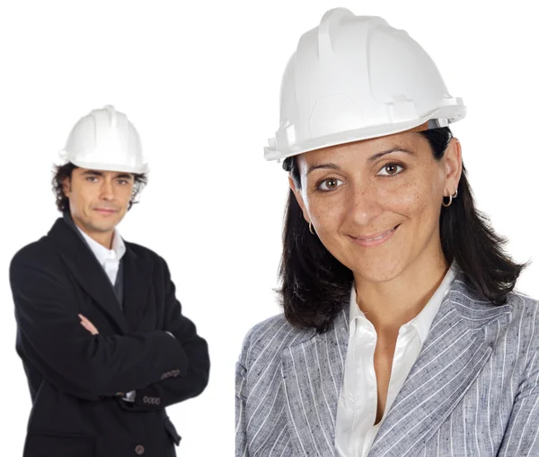 Two young engineers — Stock Photo, Image