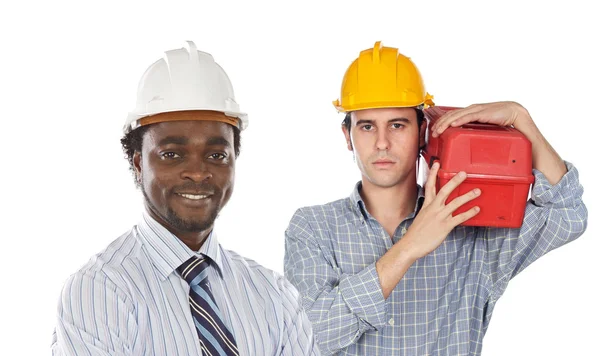 Alkalmazottak az építőiparban — Stock Fotó